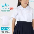 スクールシャツ 女子 半袖 丸襟 ブラウス 110cm(A体)〜170cm(B体) (学生服 中学生 高校生 小学生 女の子 制服 シャツ 形態安定 ノーアイロン)