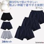ショッピングトランクス ニットトランクス 3枚セット メンズ パンツ 下着  (前開き) S〜LL (トランクス 綿 コットン 無地 抗菌防臭 ニオイ 清潔 フィット やわらかい 男子)