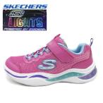 スケッチャーズ SKECHERS 光る スニーカー ガールズ POWER PETALS 子供靴 18-23cm ネオン/ピンク/マルチ 女の子 フラワースパークシューズ