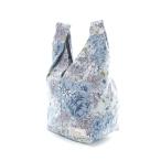 トートバッグ レディース 綿麻花柄プリント小物シリーズ 花柄 キューブ BAG ブルー 20-3684 #2 おしゃれ グッズ 雑貨 トートバッグ 手さげ 花柄 おでかけ