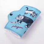 ショッピングマスクケース マスクケース マスク入れ マスク収納 携帯用 持ち運び 通勤 通学 収納ケース 猫柄 マチルダさん柄 21-1008 #2 BL 15x18.5cm おしゃれ 清潔 保管 クスグル