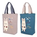 ショッピング和柄 トートバッグ おしゃれ かわいい ネコ 雑貨 くすぐる 和柄バック ネコザワ紀行柄 トートバック 22-5148 #1/GY #2/BG クスグルジャパン