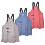 エプロン レディース ポケット付 着丈の長さ調整付き マチルダさん ポンチニット 脇釦あきエプロン 23-6617 エプロン おしゃれ ブランド 保育士