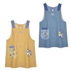 エプロン おしゃれ 保育士 かわいい  アニマルモード 釦リボンあきエプロン 24-7037 クスグルジャパン エプロン レディース かわいい