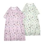 ルームウエア  部屋着 リラックスウエア  マチルダさん柄 ルームワンピース Tシャツ 25-8114 #1/PL #2/GR クスグルジャパン ルームウエア レディース 2025年