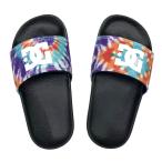 ti-si-DC SHOES обувь Kids Junior шлепанцы для душа KS DC SLIDE 17cm DK221013TIE Thai большой цвет. ремешок . Logo ....