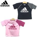 アディダス adidas 水着 キッズ ラッシュガード ショートスリーブ 半袖 100-160cm 女の子　紫外線から子供の肌を守るラッシュガード