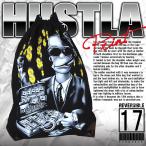 値下げ ポイント消化 17 ナップザック アメカジ 大迫力 リバーシブルプリント 黒 バッグ ナップサック 巾着 BLACK