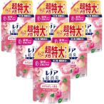 【限定サイズ】レノア 超消臭1WEEK 柔軟剤 フローラル&ピーチの香り 約6.2ヶ月分 詰め替え 1,900mLx6袋 大容量 特大容量 メガサイズ