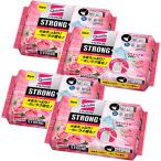 ショッピングトイレクイックル クイックル まとめ買いトイレストロング トイレシート 液量たっぷり 便座裏のハネ汚れも一気にラク落ち プレミアムローズの香り 替え16枚×4