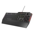 ゲーミングキーボード エレコム 有線 着脱式リストレスト付 ボリュームダイヤル メンブレン フルキー ブラック