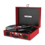 ION Audio портативный запись плеер чемодан type динамик встроенный перевозка батарейка тоже работа Vinyl Transport красный 