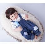 リボーンドールベイビー リアル赤ちゃん人形 フルシリコンビニール55cm 男の子 抱き人形 トドラードール 西洋人形 オーバーオール