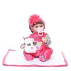 リボーンドール リアル赤ちゃん人形 ハンドメイド海外ドール 衣装とおしゃぶり・哺乳瓶付き ぱっちりお目目 ヘッドドレス