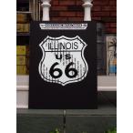 tin автограф plate ROUTE66/ILLINOIS