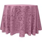 Ultimate Textile -10 Pack- Damask Miranda 54 x 120-Inch Oval Tablecloth - Floral Leaf Two-Tone Jacquard Design  English Rose Pink　並行輸入品