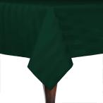 Ultimate Textile Satin-Stripe 48 x 72-Inch Rectangular Tablecloth Forest Green　並行輸入品