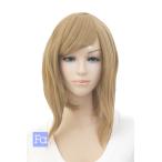 サイドロング 「キャメルブロンド」「ウィッグネット付」 コスプレウィッグ 耐熱180℃ コス パーティー 変装 仮装 アニメ 学園祭(015 mlo-16)