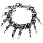b195 супер heavy класс Oniikei стиль Dinosaur arm браслет серебряный ct модный 