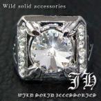 Yahoo! Yahoo!ショッピング(ヤフー ショッピング)R149 23号 大粒煌きGlass調 攻撃力120％ 高品質プラチナシルバーRG加工リング 指輪HIPHOP ホスト系 おしゃれ