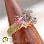 パルナートポック Palnart Poc ラスティニアン鳥と花モチーフ、カットガラスを使用したリング BroughSuperior ブラフシューペリア メール便送料無料