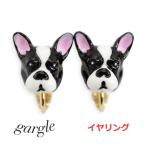 Yahoo! Yahoo!ショッピング(ヤフー ショッピング)ガーグル gargle ワン！ イヤリング・フレンチブル P18g-3384 フレンチブルドッグ「ブラック」