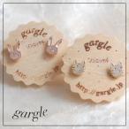 Yahoo! Yahoo!ショッピング(ヤフー ショッピング)gargle/ガーグル petit funny face ピアスのほほんとしたネコとウサギの顔のピアス ノンニッケル・チタンポストメール便可能 うさぎ