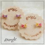 Yahoo! Yahoo!ショッピング(ヤフー ショッピング)gargle/ガーグル fleur ribbon ピアス 花びらを閉じ込めたリボンのピアス チタンポストメール便可能