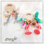 Yahoo! Yahoo!ショッピング(ヤフー ショッピング)gargle/ガーグル tropical animal parade ピアス フラミンゴとイルカのトロピカルな大きめピアス メール便可能 カラフル アクセサリー 動物 アニマル 夏