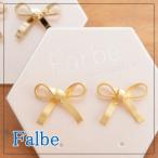 ルチカ Luccica ファルベ farbe / big ribbon ビッグリボン ピアス ゴールド シンプル マット 人気 かわいい 大人 アクセサリー メタル