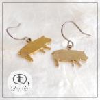 Yahoo! Yahoo!ショッピング(ヤフー ショッピング)ぶた ピアス かわいい2匹の豚がモチーフのアクセサリー thuthu appetizing accessories/チュチュ アパタイジングアクセサリー メール便可能 ブタ pig ぶた