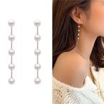 Yahoo! Yahoo!ショッピング(ヤフー ショッピング)5連 パール チェーン ピアス