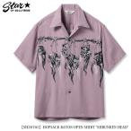 STAR OF HOLLYWOOD HOPSACK RAYON OPEN SHIRT �gSHRUNKEN HEAD�h SH39705
