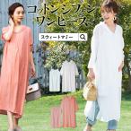 マタニティ 服 マタニティワンピース マキシ コットンシフォン インナーキャミワンピ シャツ 授乳服 ロングワンピース 春 夏 秋