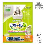 【4L×4袋】ユニ・チャーム デオトイレ 飛び散らない消臭・抗菌サンド システムトイレ用 猫砂 (猫・キャット)