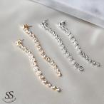 ピアス pierce レディース 40代 50代 30代 20代 アクセサリー ロングラインストーン ロン ママ 大人 上品