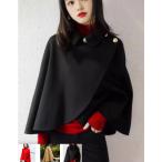  пальто накидка medium длина манто пальто пальто пончо довольно большой внешний женский свободно body type покрытие чёрный модный 