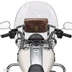 ハーレー ウィンドシールドバッグ ロードキング 1995-2019 2020-2024 ソフテイル レザー 防水 バイク収納サドルバッグ