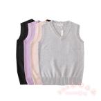  школьный жилет женщина женский форма вязаный V шея KNK( АО ) весна осень-зима студент школьная форма девочка ученик неполной средней школы ученик старшей школы школьный жилет осень одежда 2 листов глаз SALE