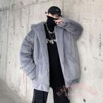  искусственный мех пальто мужской mo Como koKNK( АО ) осень-зима одноцветный внешний теплый легкий толстый сверху товар длинный рукав body type покрытие с капюшоном . защищающий от холода жакет 