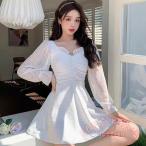 ワンピース水着 体型カバー ハイウエスト KNK(株) 20代30代40代50代 ママ 大きいサイズ 日焼け対策 露出控えめ おしゃれ