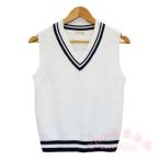  школьный жилет женщина V шея вязаный лучший простой накладывающийся надеты KNK( АО ) посещение школы . удобный ученик старшей школы / ученик неполной средней школы предназначенный body type покрытие свободно Silhouette симпатичный форма ko-te весна осень соответствует 