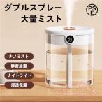 卓上加湿器2L超音波ミスト空気清浄機KNK(株）次亜塩素酸水対応-USB充電省エネお手入れ簡単乾燥対策寝室オフィスリビング静音-上部給水風