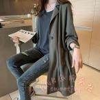  тренчкот женский весна весеннее пальто KNK( АО ) длинное пальто внешний жакет свободно casual большой размер одноцветный ходить на работу OL 30 плата 40 плата 