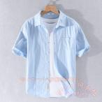 ボタンダウンシャツ メンズ 半袖 ビ