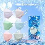 冷感マスク 血色マスク 不織布 50枚 柳葉型 3D立体 KNK(株) 4層構造 使い捨て 大人用 男女兼用 息しやすい 通気性 小顔効果 きれいめカラー