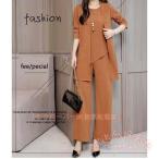 入学式 服 母 セットアップ レディース 春 卒業式 KNK(株) カーディガン ワイドパンツ フォーマル オフィス ノースリーブ 着痩せ 大きいサイズ セレモニー対応