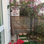  сад арка большой железный rose арка DIYKNK половина арка цветок арка металлический .. растения для шпалера наружный для двор вход свадьба оборудование орнамент вход садоводство 