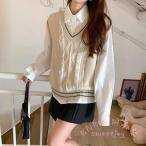  вязаный лучший Vne Klein ввод школьный жилет KNK( АО ) женщина студент форма вязаный школьный свитер безрукавка весна лето осень-зима JK посещение школы ученик старшей школы накладывающийся надеты симпатичный 