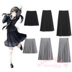  юбка в складку форма длинный Mini колени длина колени сверху женщина ученик старшей школы sailor JK модный одноцветный KNK( АО ) школьная форма женщина высота сырой юбка ko-te симпатичный Лолита способ 
